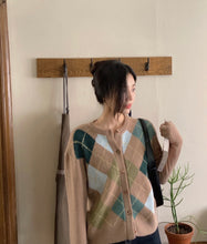 將圖片載入圖庫檢視器 菱形針織Cardigan-現貨