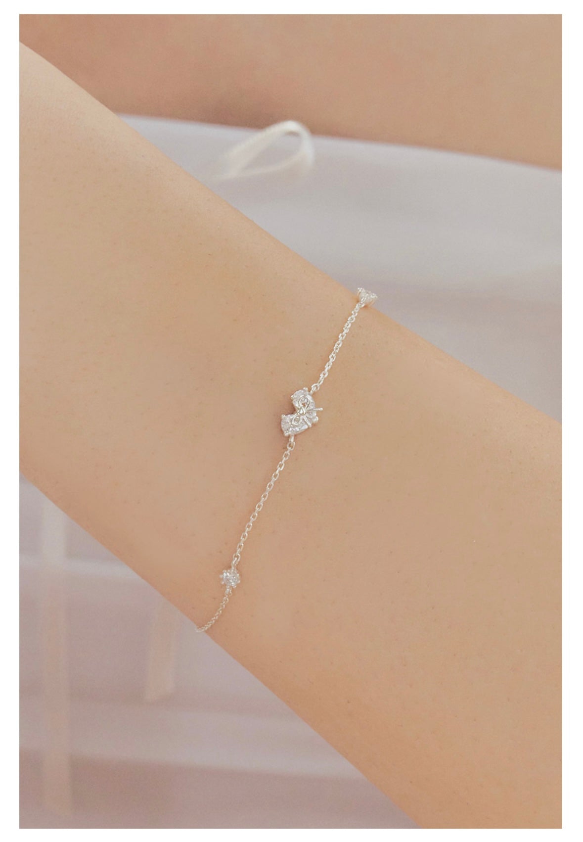 Ribbon cubic bracelet(Silver 925)