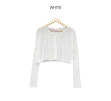 將圖片載入圖庫檢視器 Roze loose fit see-through cardigan-White現貨
