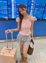 將圖片載入圖庫檢視器 Punching lace blouse-Pink,White現貨
