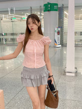 將圖片載入圖庫檢視器 Punching lace blouse-Pink,White現貨
